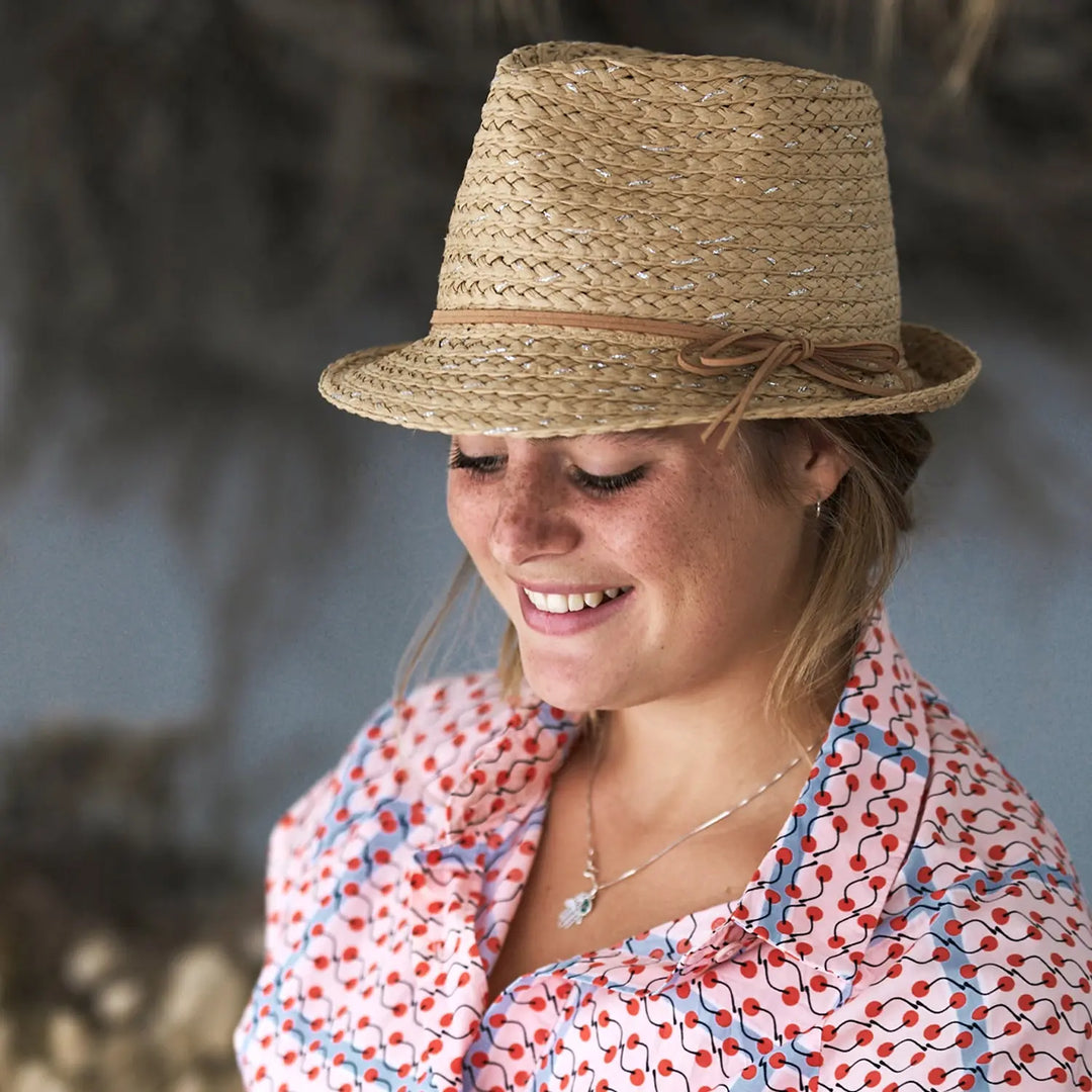 360FIVE Everyday Hat – Zinnia Gardening Straw Trilby Damen Sonnenhut